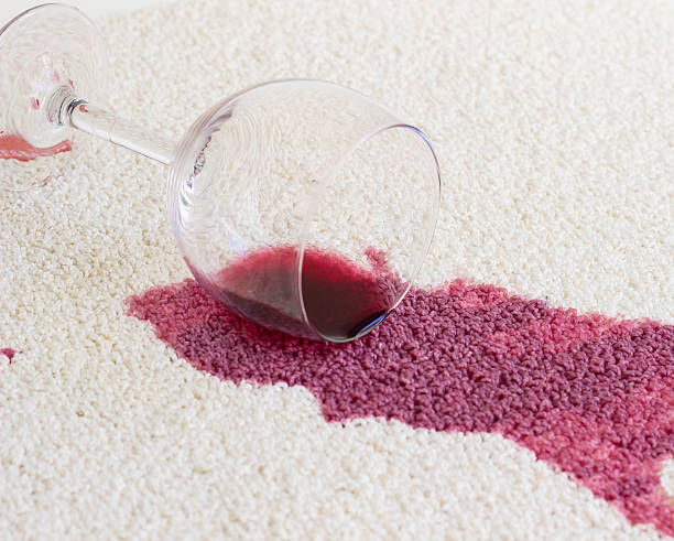 How to deal with a wine stain on carpets